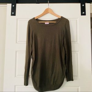 MATERNITY Ingrid & Isabel Olive Green Knit Sweater